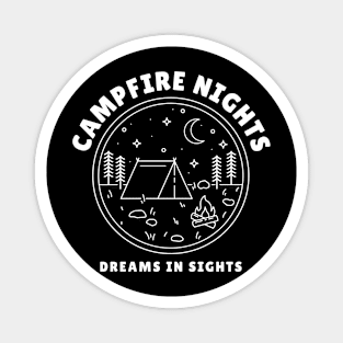 Campfire Nights: Dreams in Sights Camp Fire Magnet